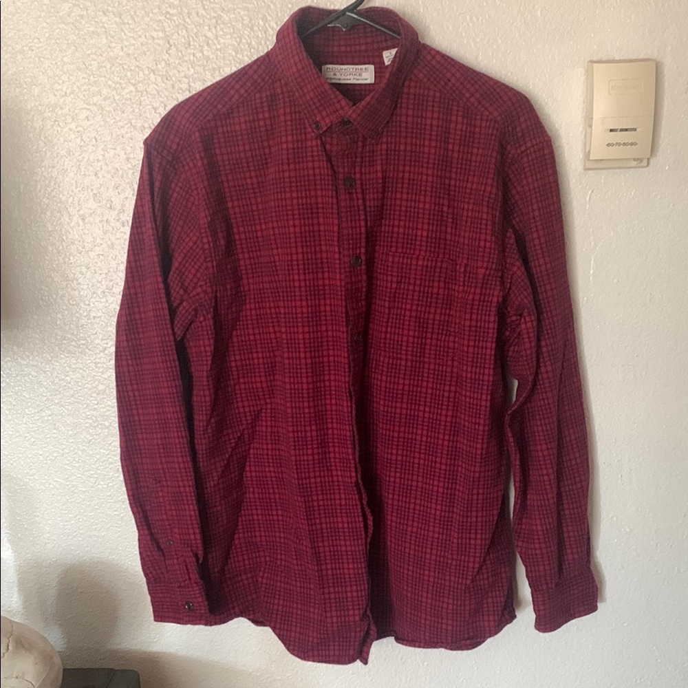 Men’s Red Portuguese Flannel 100% cotton Roundtree & Yorke